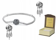 Bransoletki - Bransoletka srebrna do CHARMS + 19 cm B117 - miniaturka - grafika 1