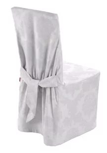 Dekoria Sukienka na krzesło biały 45 × 94 cm Damasco 580-613-00 - Pokrowce na meble - miniaturka - grafika 1