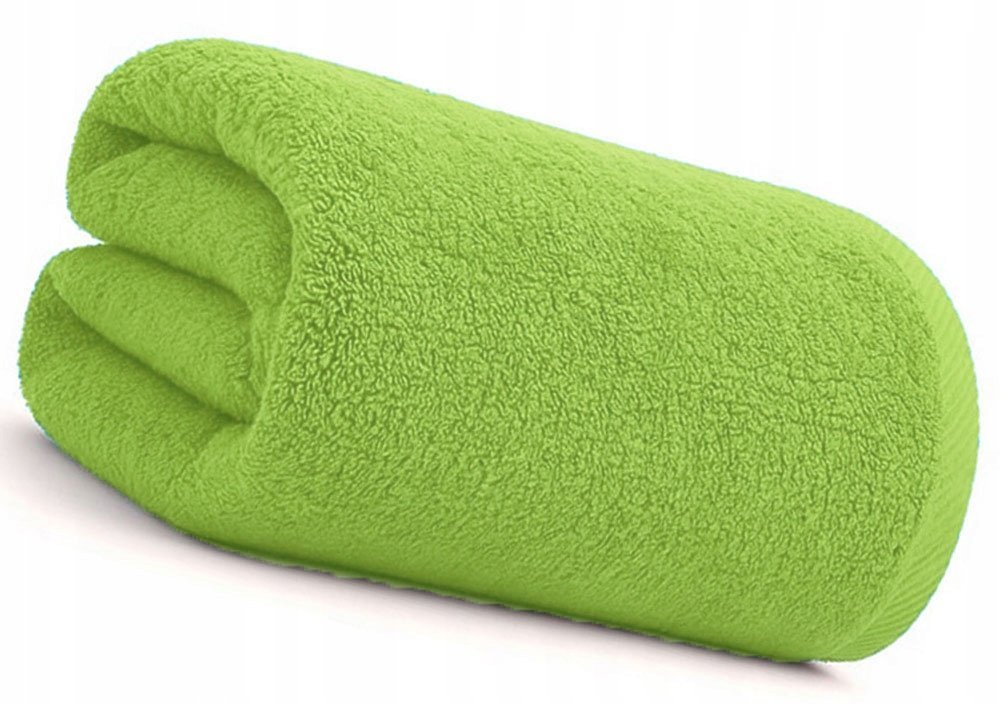 RĘCZNIK FROTTE KĄPIELOWY 50x100 PUSZYSTY MIĘKKI ZAWIESZKA 500g Limonka