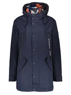 Kurtki damskie - Guess Dwustronna parka w kolorze granatowym ze wzorem - miniaturka - grafika 1