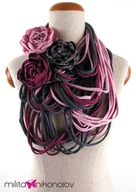 Broszki - Naszyjnik dzianinowy z broszkami - miniaturka - grafika 1