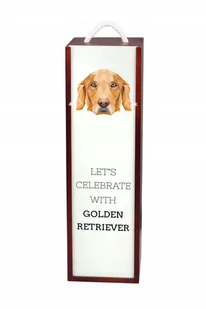 Golden Retriever geometryczny Pudełko na wino - Etui na dokumenty i karty - miniaturka - grafika 1