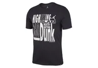 Koszulki męskie - Nike Air Jordan Dry Graphic 3 Tee Black - miniaturka - grafika 1