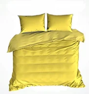 Pościel - pościel z flaneli 160x200 + 2x poszewka F 207 żółty słoneczny - miniaturka - grafika 1