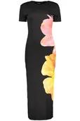 Sukienki - DŁUGA CZARNA SUKIENKA DAMSKA DESIGUAL - miniaturka - grafika 1