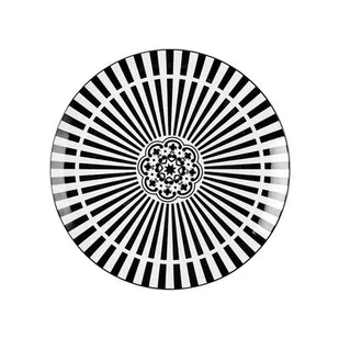 Talerz płytki Astec 26,5 cm czarno-biały - Talerze - miniaturka - grafika 1