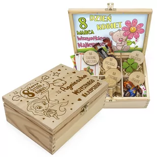 Niezbędnik Drewniane Pudełko Na Dzień Kobiet Prezent Dla Kobiety Żony Dziewczyny Koleżanki - Pudełka i szkatułki - miniaturka - grafika 1