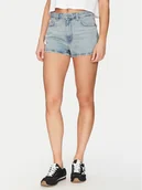 Spodenki damskie - Guess Szorty jeansowe W5GD0Y D5O14 Niebieski Regular Fit - miniaturka - grafika 1