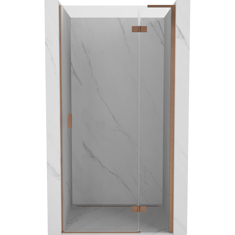 Mexen Mist-H L drzwi prysznicowe uchylne prawe 70 cm, transparent, miedź szczotkowana - 8A5L-070-000-65-00-P