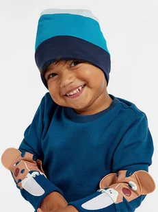 JAKO-O Czapka beanie w kolorze niebieskim - Czapeczki dla niemowląt - miniaturka - grafika 1