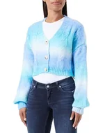 Kurtki damskie - Sookie Damska kurtka z dzianiny, turkusowy wielokolorowy, XL-XXL - miniaturka - grafika 1