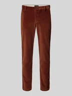 Spodnie męskie - Spodnie sztruksowe o kroju tapered fit z wpuszczanymi kieszeniami model ‘CORDUROY’ - miniaturka - grafika 1