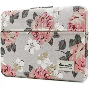 CANVASLIFE Etui na laptopa CANVASLIFE Sleeve 13-14 cali White Rose - Torby na laptopy - miniaturka - grafika 1