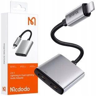 MCDODO PRZJEŚCIÓWKA ADAPTER 2X LIGHTNING KABEL DO IPHONE X 11 12 13 14 PRO - Pozostałe akcesoria do telefonów - miniaturka - grafika 1