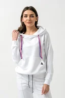 Bluzy damskie - Bluza z kapturem damska EMI biały - miniaturka - grafika 1