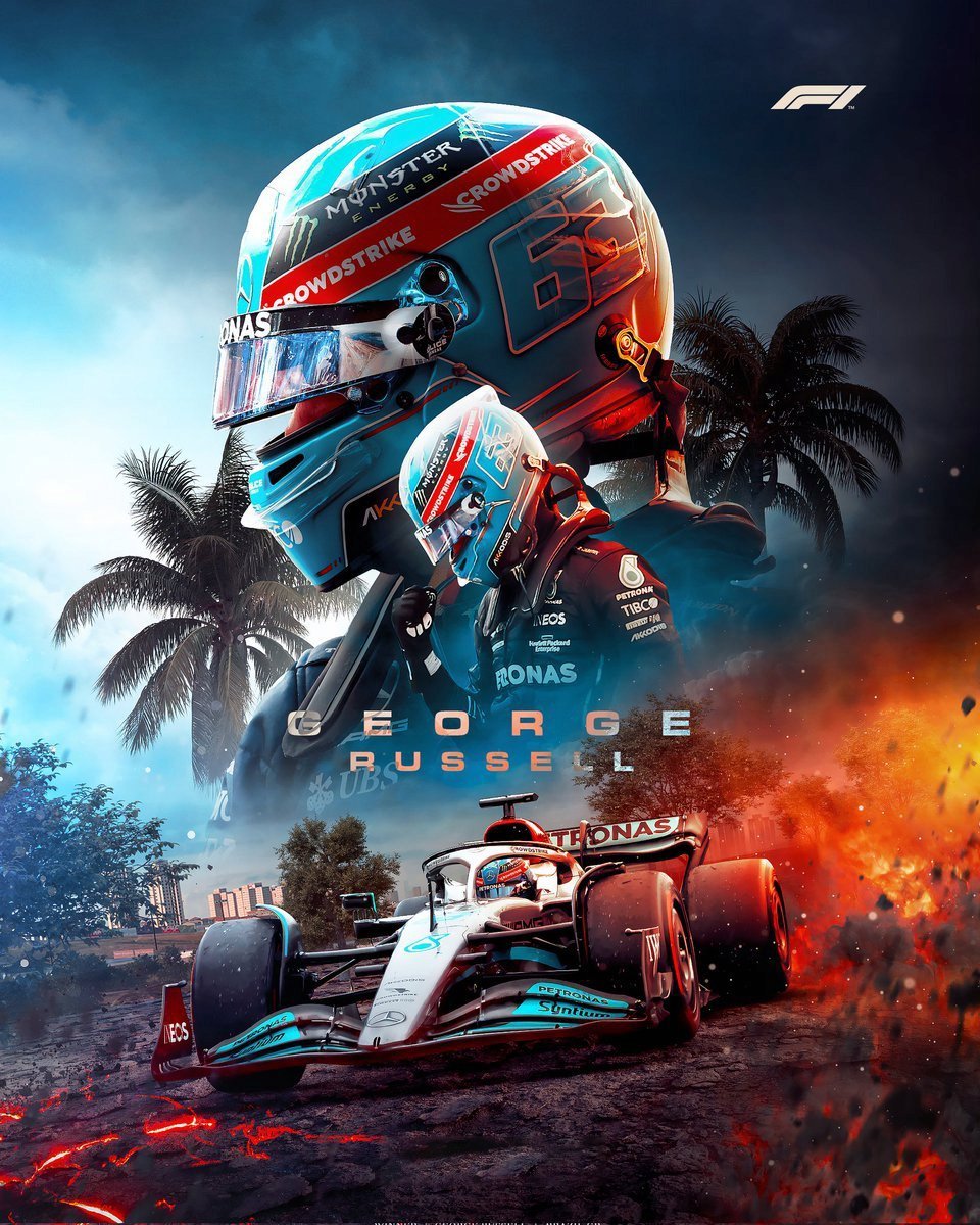 PUZZLE George Russell Mercedes Formuła 1 A3 252 el z Nadrukiem+IMIĘ Pudełko