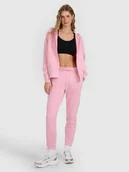 Spodnie sportowe damskie - 4F Spodnie dresowe joggery damskie - różowe XXL - miniaturka - grafika 1