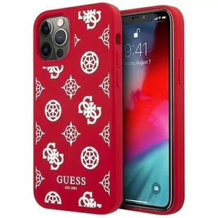 Guess nakładka do iPhone 12 Pro Max 6,7" GUHCP12LLSPEWRE czerwona hard case Peony Collection GUE001327 - Etui i futerały do telefonów - miniaturka - grafika 1