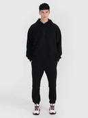 Spodnie męskie - Spodnie dresowe joggery męskie 4F 4FRSS25TTROM1375-20S Czarny Roz. XL - miniaturka - grafika 1