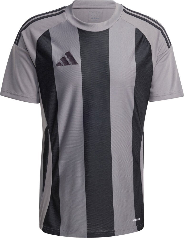 Koszulka męska adidas Striped 24 Jersey szaro-czarna IW2145 2XL