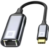 Adaptery i przejściówki - CO2 PRZEJŚCIÓWKA USB-C ETHERNET ADAPTER KARTA SIECIOWA LAN GIGABIT RJ45 1000MBPS - miniaturka - grafika 1