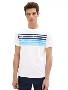 Koszulki męskie - TOM TAILOR Koszulka męska 1036422, 20000-biała, S, 20000 – biały, S - grafika 1
