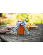 Dodatki do drukarek i skanerów - BROTHER P-Touch 24mm light blue/gold ribbon tape - miniaturka - grafika 1