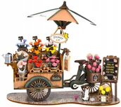 Puzzle - ROBOTIME Rolife Puzzle 3D DIY Wózek Z Kwiatami Riksza Blossom Cart Model - miniaturka - grafika 1