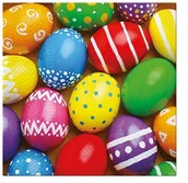 Dekoracje i nakrycia stołu na imprezę - Serwetki papierowe jednorazowe pisanki 20 szt. - miniaturka - grafika 1