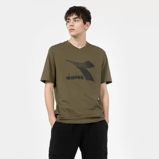 Koszulki sportowe męskie - Męski t-shirt z nadrukiem DIADORA SS DRIFT - oliwkowy/khaki - grafika 1