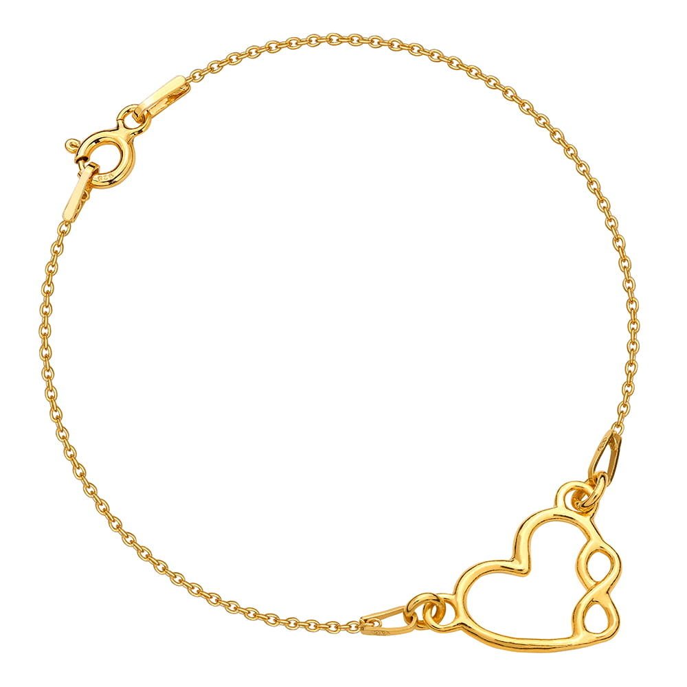 MYNESS Bransoletka z sercem z nieskończonością