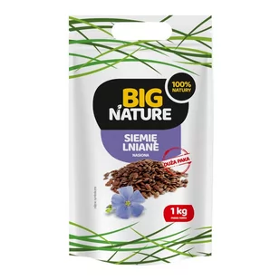 Big Nature Siemię lniane ziarno Duża Paka 1 kg - Zdrowa żywność - miniaturka - grafika 1