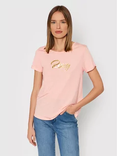 Koszulki i topy damskie - Roxy T-Shirt ERJZT05266 Pomarańczowy Regular Fit - grafika 1