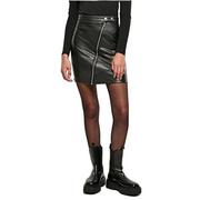 Spódnice - Urban Classics Damska spódnica z syntetycznej skóry, dla motocyklistów, w kolorze czarnym, rozmiary XS-5XL, czarny, M - miniaturka - grafika 1