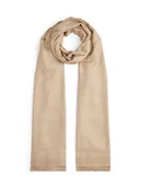 Apaszki i szaliki damskie - Tommy Hilfiger Szal Monogram AW0AW17789 Beżowy - miniaturka - grafika 1