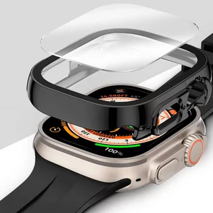 Obudowa ochronna z szkłem Alogy Protector Case 2w1 nakładka etui do Apple Watch Ultra 49mm Czarna - Akcesoria do smartwatchy - miniaturka - grafika 3