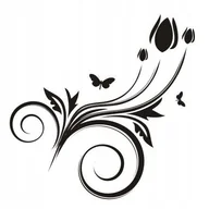 Naklejki na ścianę - Naklejka na ścianę ścienna - Motylkowa fantazja 21, 48x48 cm - miniaturka - grafika 1