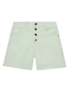 Guess Szorty materiałowe J5GD29 WH6L0 Zielony Regular Fit - Spodenki damskie - miniaturka - grafika 1