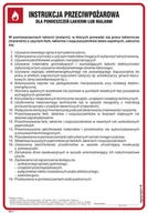 Instrukcje stanowiskowe BHP - DB013 INSTRUKCJA PRZECIWPOŻAROWA DLA LAKIERNI (MALARNI), HN - PŁYTA ELASTYCZNA 0,4MM; (245X350MM) - miniaturka - grafika 1