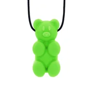 Gryzaki dla dzieci - ARK Gummy Bear - Gryzak Naszyjnik w kształcie Misia Zielony - Miękki - miniaturka - grafika 1