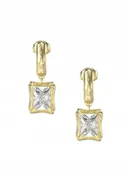 Kolczyki - Guess BAMBOO złote kolczyki wiszące kryształy JUBE05172JW - miniaturka - grafika 1