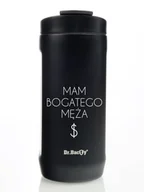 Kubki termiczne - Kubek termiczny 2w1 Dr.Bacty Notus Żona bogatego męża - czarny - miniaturka - grafika 1