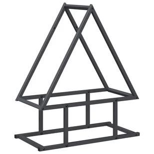 vidaXL Stojak na drewno opałowe, antracyt, 50x25x60 cm - Wózki magazynowe - miniaturka - grafika 1