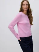 Swetry damskie - Reserved - Wełniany kardigan - różowy - miniaturka - grafika 1