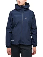 Kurtki i kamizelki sportowe damskie - Haglöfs Kurtka przeciwdeszczowa "Kaise GTX" w kolorze granatowym - miniaturka - grafika 1