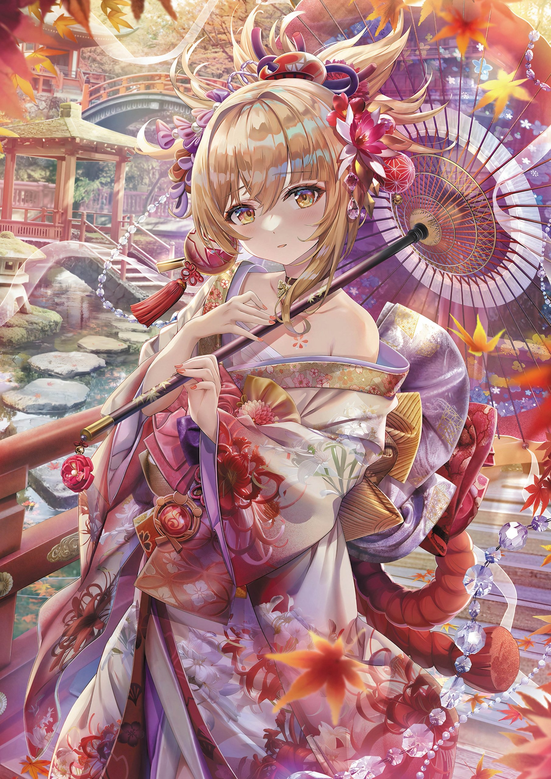 Plakat A3 Genshin Impact Anime Gra Yoimiya