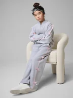 Spodnie i spodenki dla dziewczynek - 4F Spodnie dresowe z szerokimi nogawkami dziewczęce - szare 158/164 (12-14 lat) - miniaturka - grafika 1