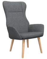 Fotele - Ciemnoszary tapicerowany fotel wypoczynkowy D9-P93 - miniaturka - grafika 1