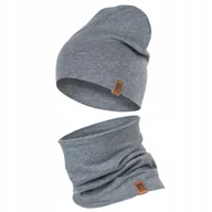 Czapki dla dzieci - Czapka Dziecięca Wiosenna Jesienna Komin Komplet Bawełna Dla Dzieci 48-56 - miniaturka - grafika 1