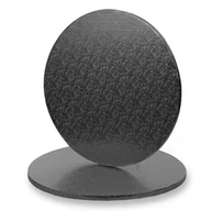 Dodatki do ciast w proszku - Modecor okrągły podkład pod tort czarny 30cm - miniaturka - grafika 1